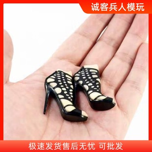 现货1/6女兵人鞋子 小辣椒同款带脚模性感高跟鞋适合HT PH JO素体