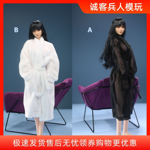 现货JIAOUDOLL 1/6女兵人 性感浴袍套装 含头雕包胶素体 JO23X-08