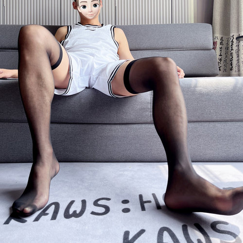 大宫男士长腿丝袜过膝超薄透视