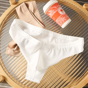 夏季男士无痕t裤冰丝透气丝滑随心裁内裤男单丁裤夹臀健身内裤男