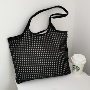 2026新款网眼暗格细带帆布子托特包简约百搭透气时尚日常感拿捏~
