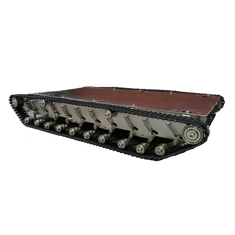 ts900不锈钢减震坦克车载机器人金属履带智能底盘 ts600升级版