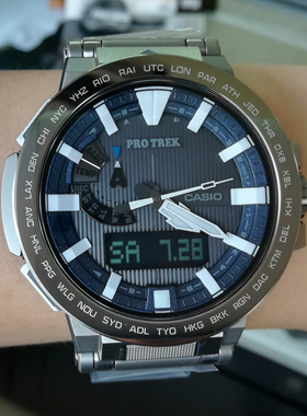卡西欧登山表钛合金PRX-8000GT-7PR/YT-1B/7A太阳能电波户外男表