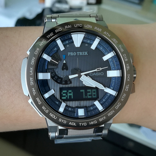 卡西欧登山表钛合金PRX 8000GT 7PR 7A太阳能电波户外男表
