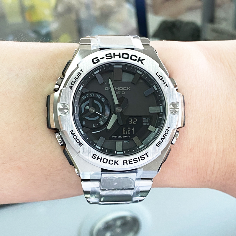 卡西欧太阳能蓝牙男表双显时尚