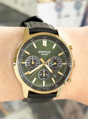 卡西欧手表男时尚商务防水石英表真皮表带EFR-575CL-3A/L-7/2A/1A