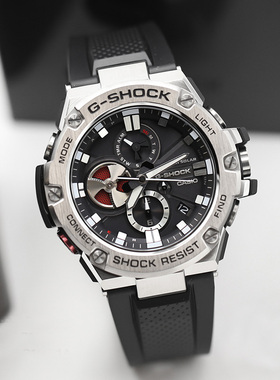 卡西欧手表男G-SHOCK GST-B100-1A/GC/B400AD太阳能蓝牙防水腕表