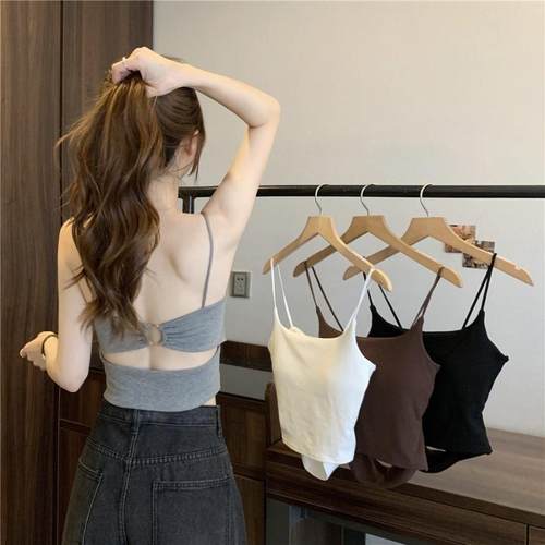 铁环吊带固定杯背心棉