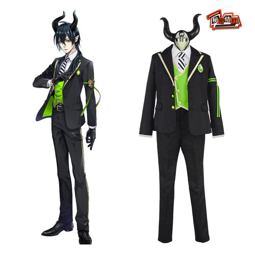 迪士尼扭曲仙境cos服Vil Riddle Azul Lilia Ruggie 全员校服3699