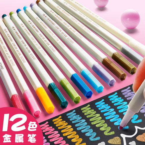 diy手帐装饰学生专用黑白记号笔