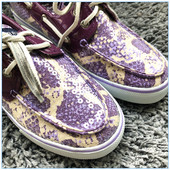 bahama蜥蜴纹亮片帆布鞋 35码 top sider 现货 美国购微瑕疵sperry