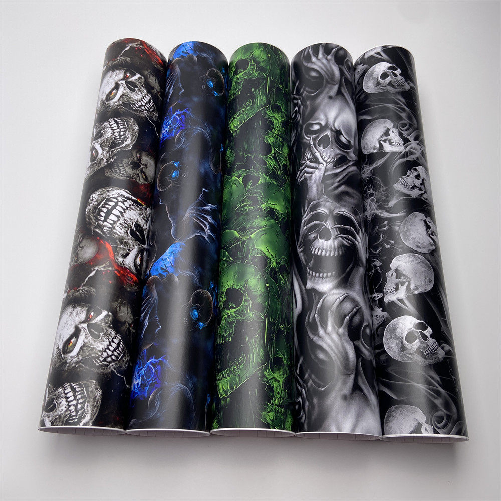 骷髅头风格贴纸贴膜机车公路车个性贴尾翼汽车电动车自粘贴改色膜