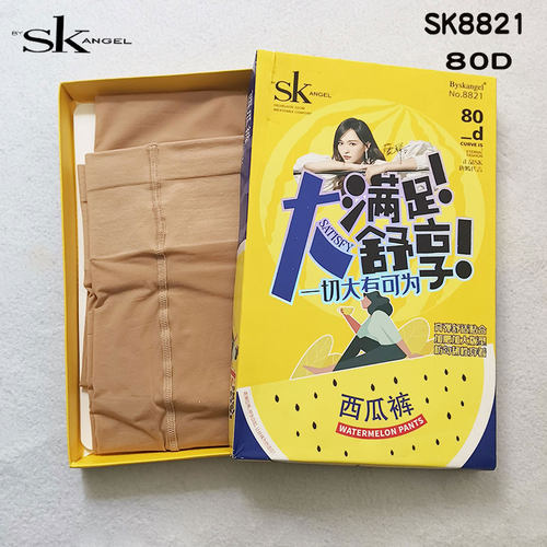 SK8821加肥大码西瓜裆连裤袜 春秋薄80D肉色防勾丝性感富姐打底袜 - 封面