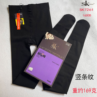 SK性感保暖连裤袜龙爪毛竖条纹