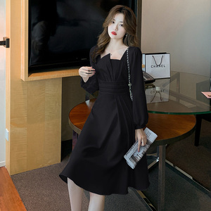 RM19426#新款白色长袖连衣裙女轻奢小众高端气质法式裙