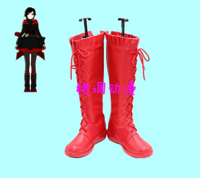 B6081RWBY Ruby Rose COSPLAY鞋 COS鞋（红色版）