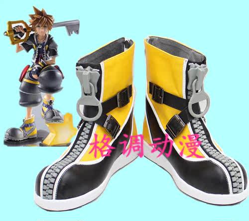 B7758王国之心2 索拉Sora COSPLAY鞋定做 COS鞋来图定做