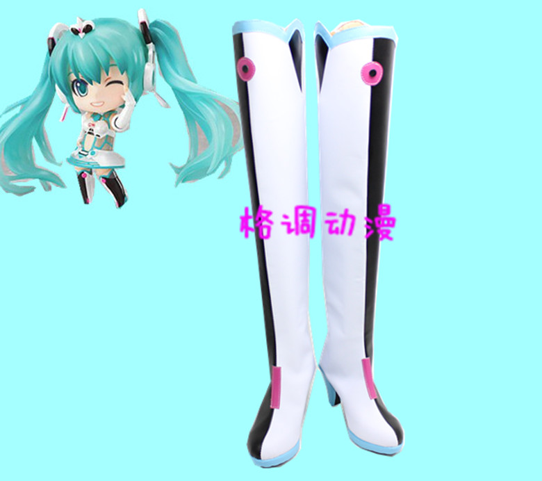 B4801VOCALOID 初音 赛车皇后 cosplay鞋cos鞋动漫鞋