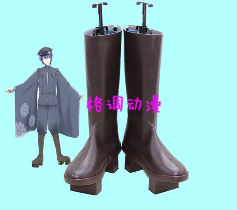 B0890VOCALOID 大哥KAITO 千本樱 COSPLAY鞋 COS鞋(棕色)