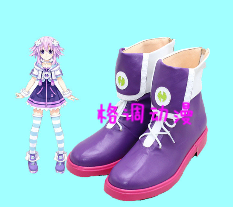 B1258超次元游戏海王星聂普迪努 cosplay鞋 cos鞋来图定做