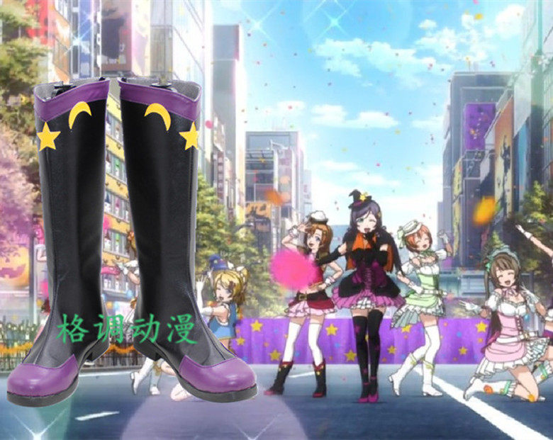 B6622 lovelive!园田海未万圣节COSPLAY鞋COS鞋