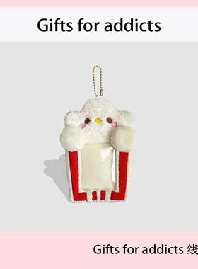 Gifts for addicts 爆米花毛绒卡套学生饭卡公交卡收纳保护套挂件