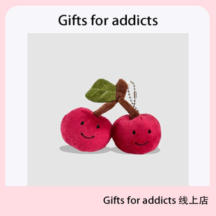 趣味可爱樱桃毛绒钥匙扣挂件仿真水果娃娃玩偶情侣公仔背包包挂饰