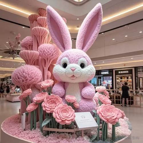 仿真动物植绒兔子卡通人物模型