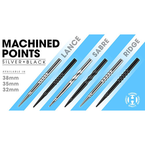 Machined Points 硬式镖针 硬针  harrows哈路士英国原装进口