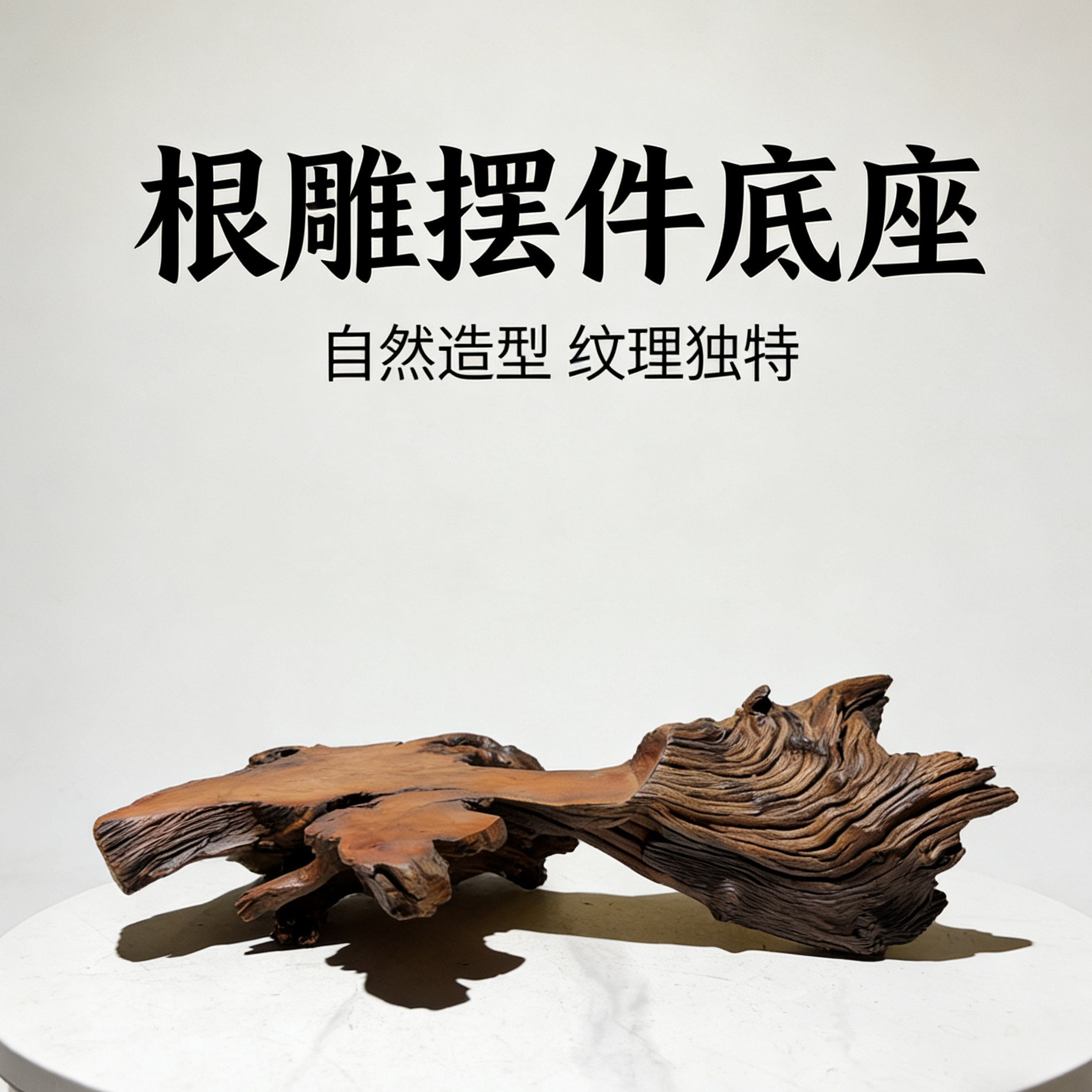 天然风化木根雕底座实木茶盘干泡装饰摆件