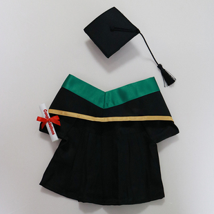 毕业公仔袍订造澳门大学同款博士帽学士服娃娃衣服娃衣订制