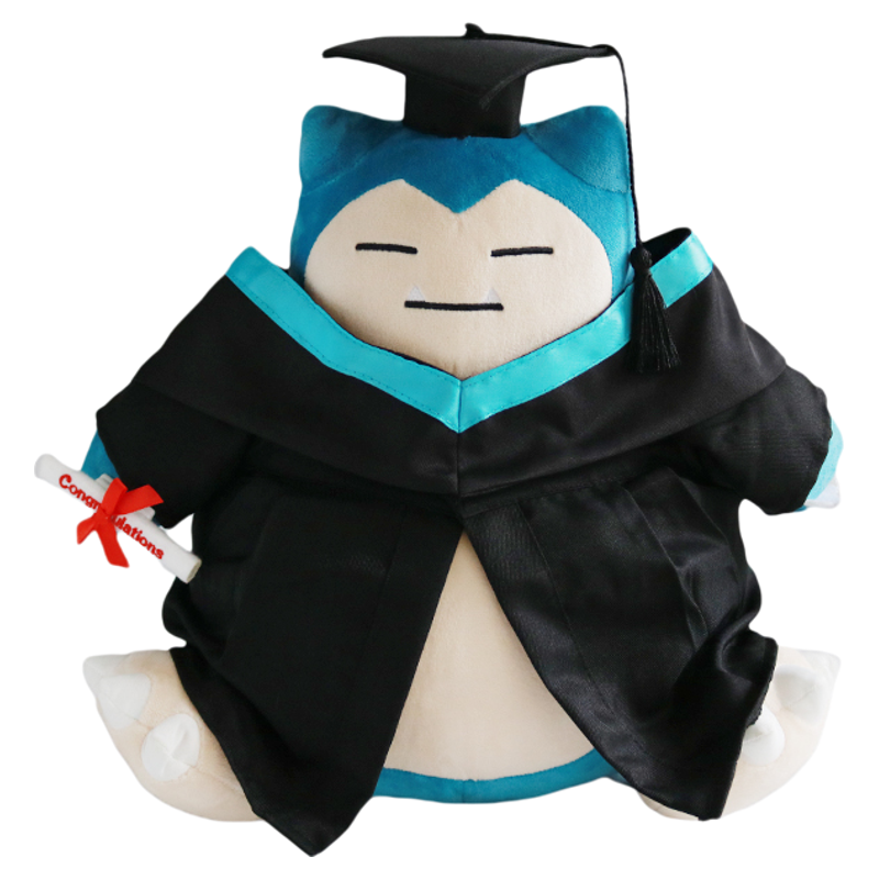 毕业公仔学士服玩偶卡比兽耿鬼博士服香港大学畢業礼物娃娃定制