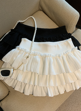 Jade Closet直营店推荐~甜辣纯欲风蓬蓬蛋糕裙松紧腰a字半身短裙
