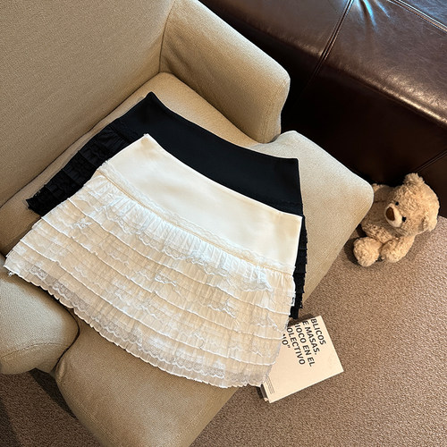 蕾丝花边防走光半身短裙优品质
