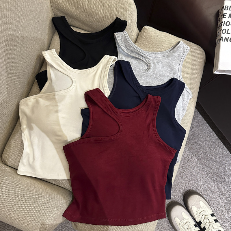 Jade Closet直营店推荐~美德拉纯欲风设计感有胸垫无袖吊带背心女 - 实物图