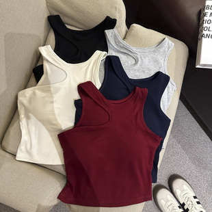 Jade Closet直营店推荐~美德拉纯欲风设计感有胸垫无袖吊带背心女