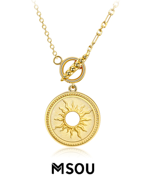 守护神金币项链原创轻奢吊坠