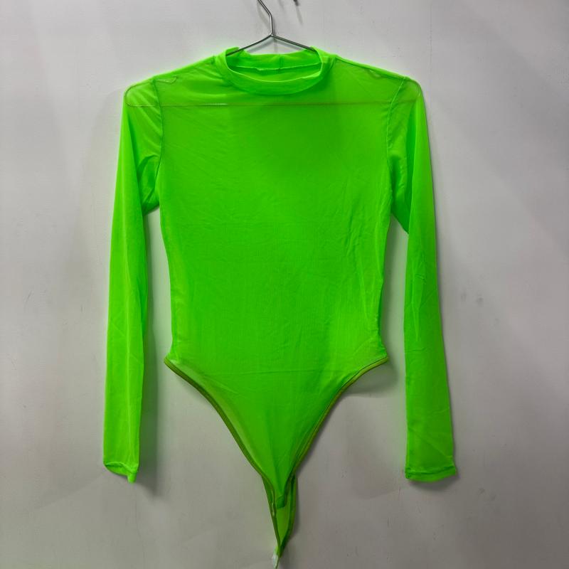 长袖欧美风舞蹈潮搭时尚荧光绿T
