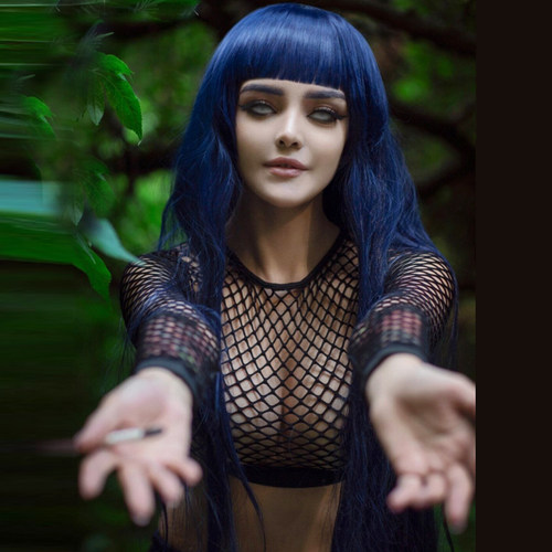 长袖欧美风大网眼镂空短款女T恤