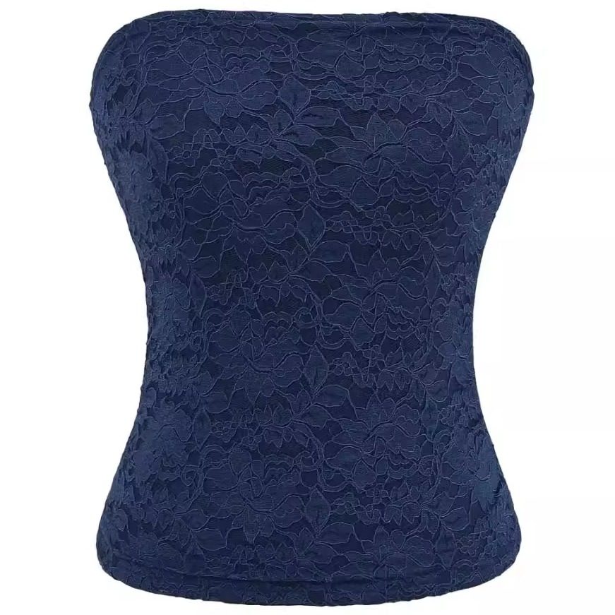 纯欲风夏季新品一字肩修身弹力女抹胸蕾丝拼接网纱辣妹一字领裹胸,女装/女士精品,抹胸,淘宝优惠券,粉丝福利购,淘宝优惠卷