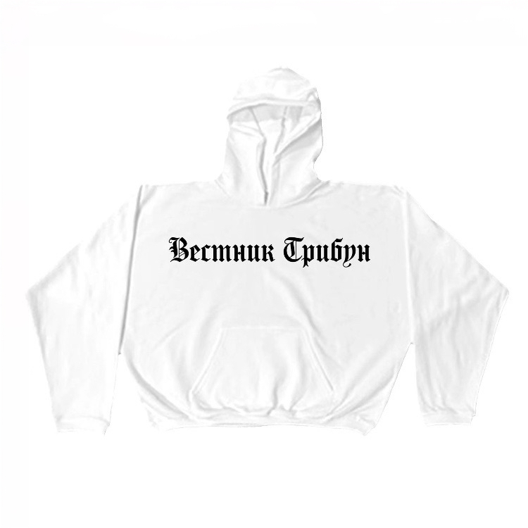 YEEZY Gosha 系列英文印花图案袋鼠口袋连帽卫衣卫衣侃爷专辑周边