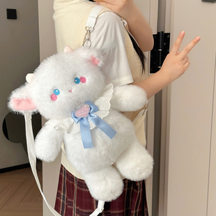 会跑步的小羊玩偶背包跑跑熊双肩包猫咪公仔毛绒玩具女生生日礼物