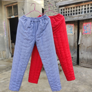 国潮新中式 女加厚保暖棉花裤 舒适男儿童老人居家 纯手工老棉裤 冬季