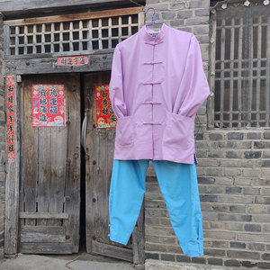 纯手工老布衣女吸汗透气接地气新中式盘扣国潮高端舒适男儿童汉服