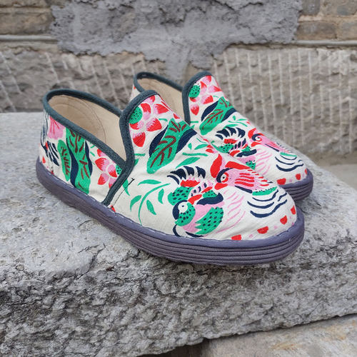 纯手工千层底老布鞋女鞋透气吸汗养脚儿童汉服鞋国潮古风一脚蹬男