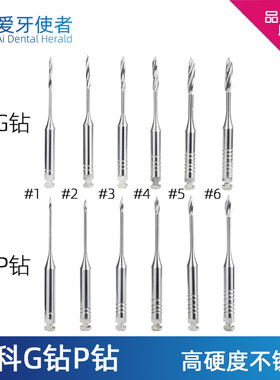 牙科口腔扩孔钻医用不锈钢P钻G钻冠修复根管预备打桩钻头齿科器械