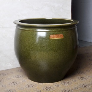 食品级陶瓷水缸20斤50 储米乌龟金鱼荷花睡莲盆栽大腌菜腌肉 100装