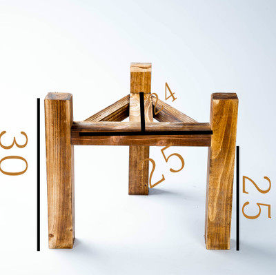 实木三脚架水桶底座高30木架