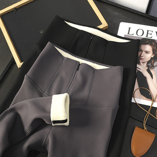 紧身瑜伽裤 女秋冬加绒加厚高腰收腹无痕打底裤 45272 鲨鱼裤 华子家