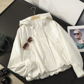 短款 华子家 小个子工装 新款 外套44231 运动休闲连帽风衣女2025秋季